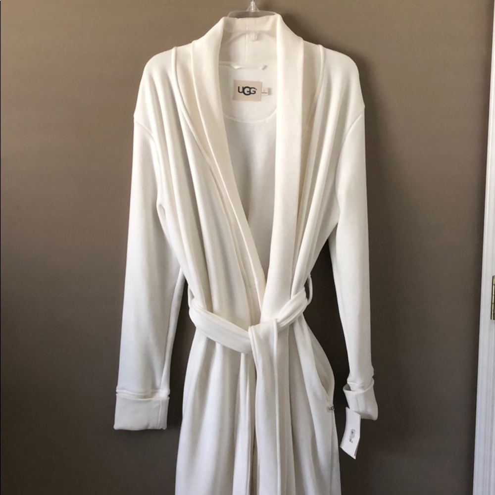 NWT UGG Karoline Plush Cream Robe Size Large - Picture 5 of 14